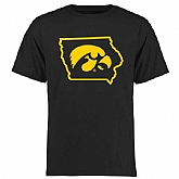 Iowa Hawkeyes College Tradition State Short Sleeve WEM T-Shirt - Black,baseball caps,new era cap wholesale,wholesale hats